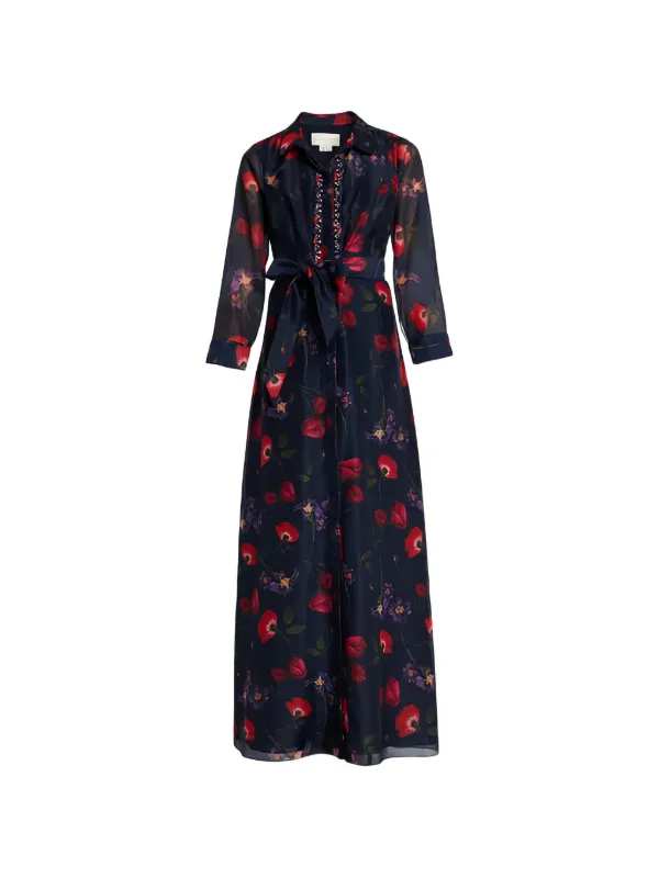 knee length dresses for ladies Annabel Pale Green Floral Embellished Maxi Dress – Frock and Frill main image 0
