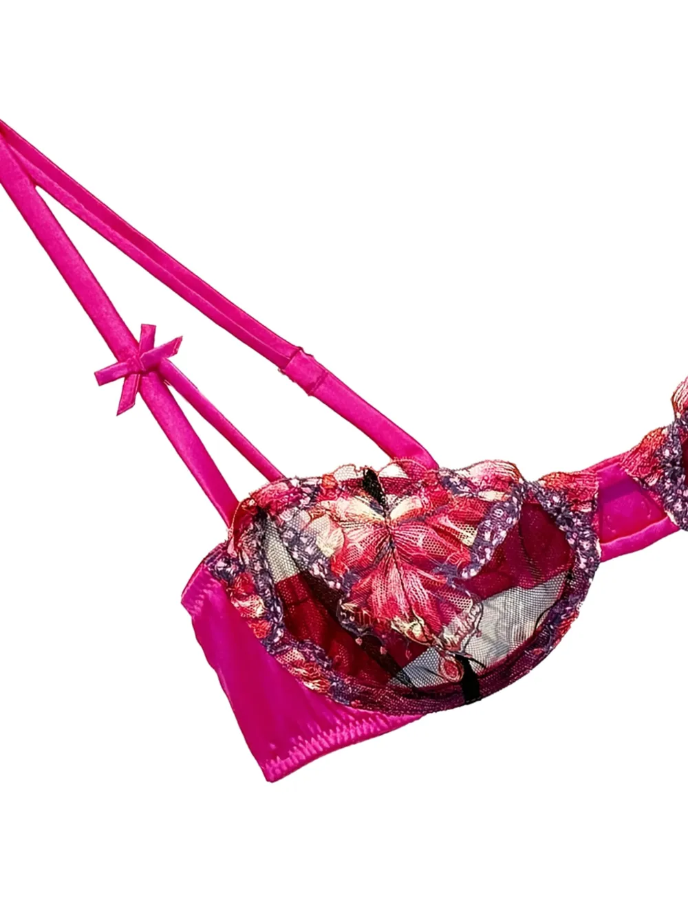 Butterfly Embroidery Balconette Bra