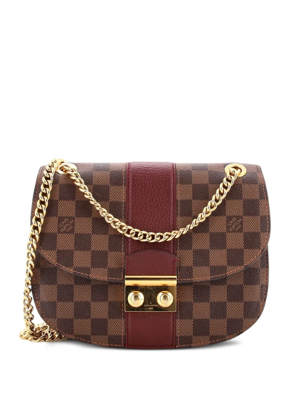 Louis Vuitton Pre-Owned Wight Handbag Damier with Leather shoulder bag - Marrone