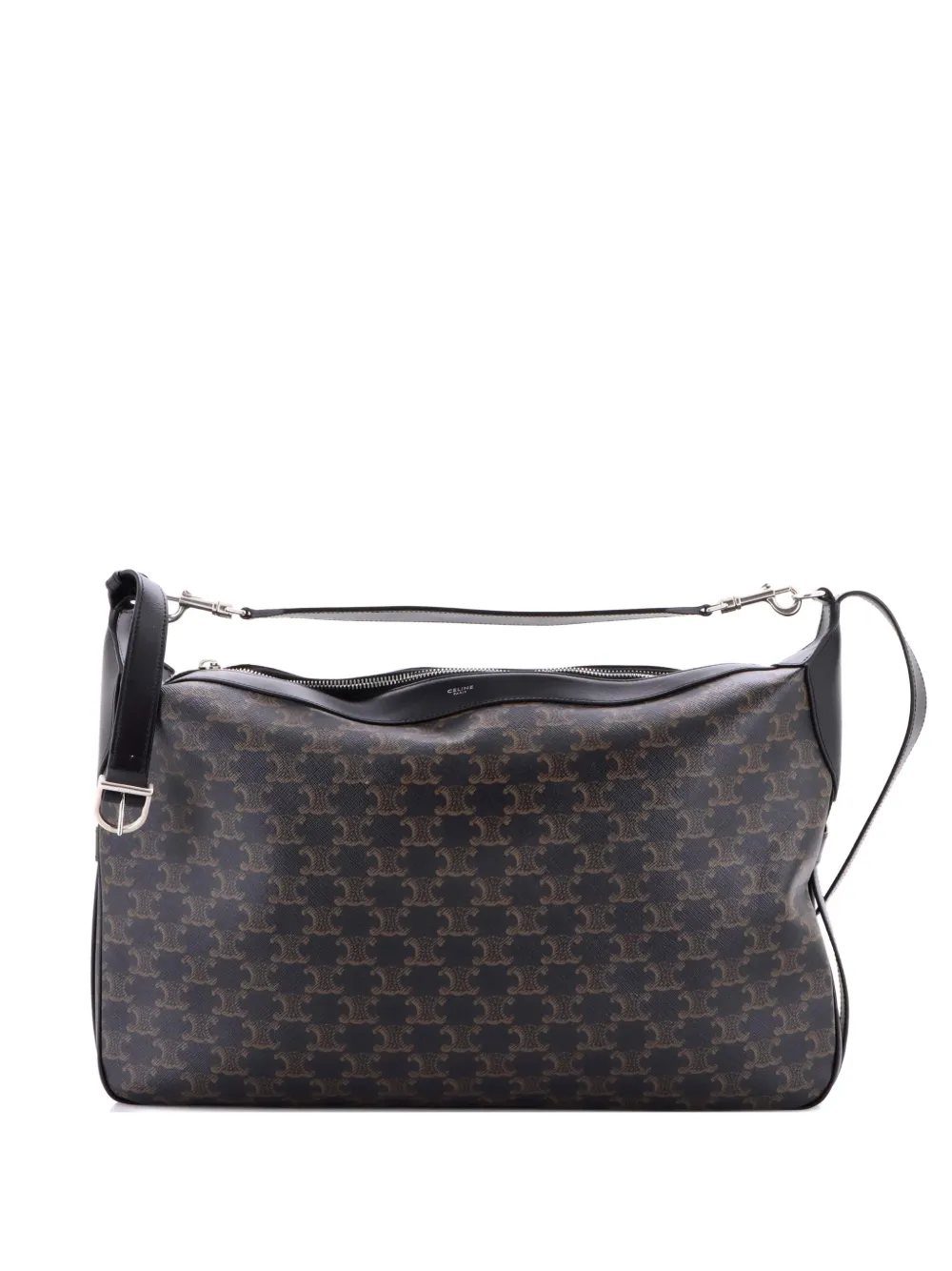 Celine Pre-Owned Romy Triomphe Coated Canvas Large shoulder bag - Nero