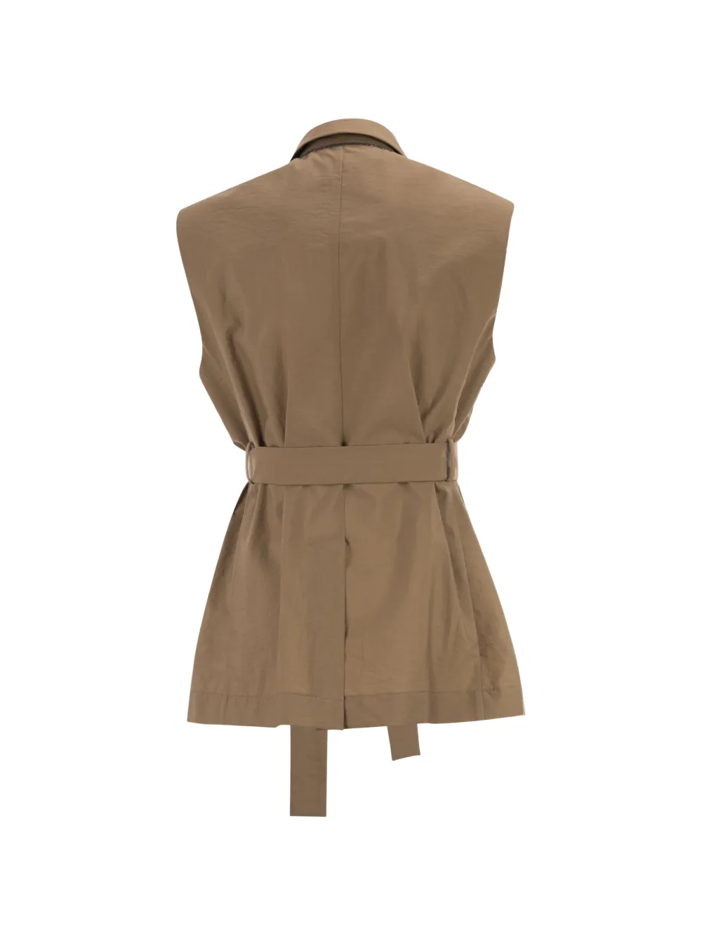 Brunello Cucinelli Gilet met riem Bruin