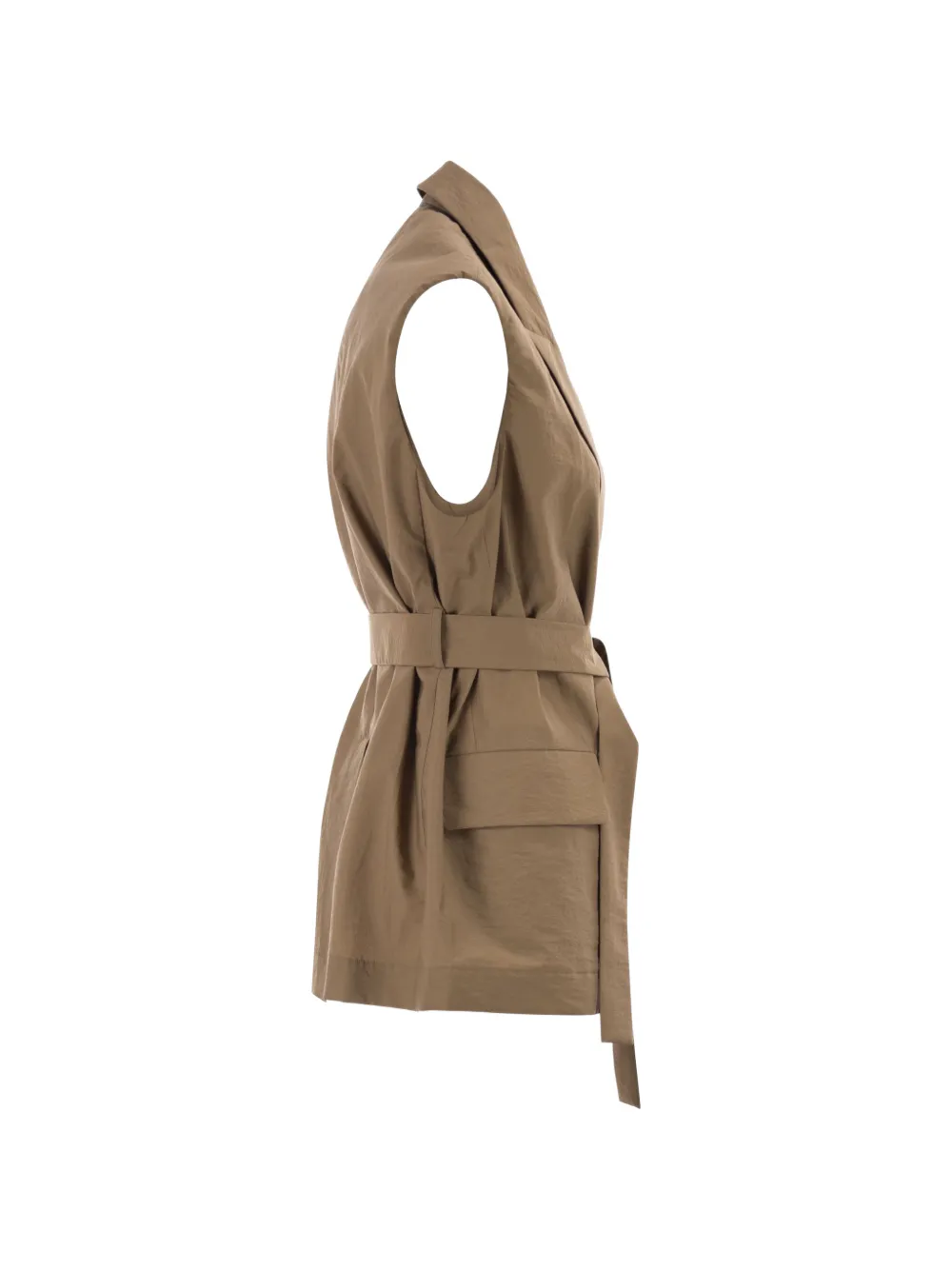 Brunello Cucinelli Gilet met riem Bruin
