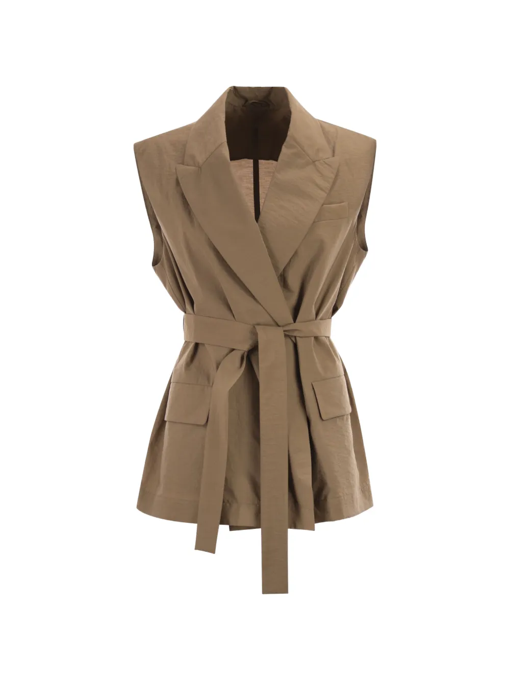 Brunello Cucinelli belted waistcoat - Brown