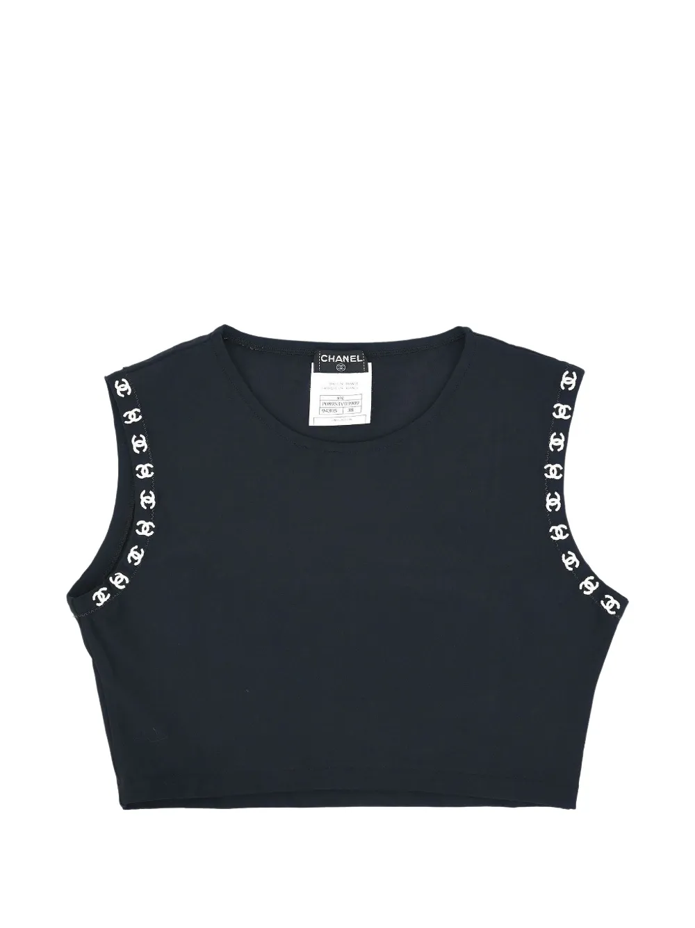 CHANEL Pre-Owned 1997 Interlocking CC cropped tank top - Schwarz