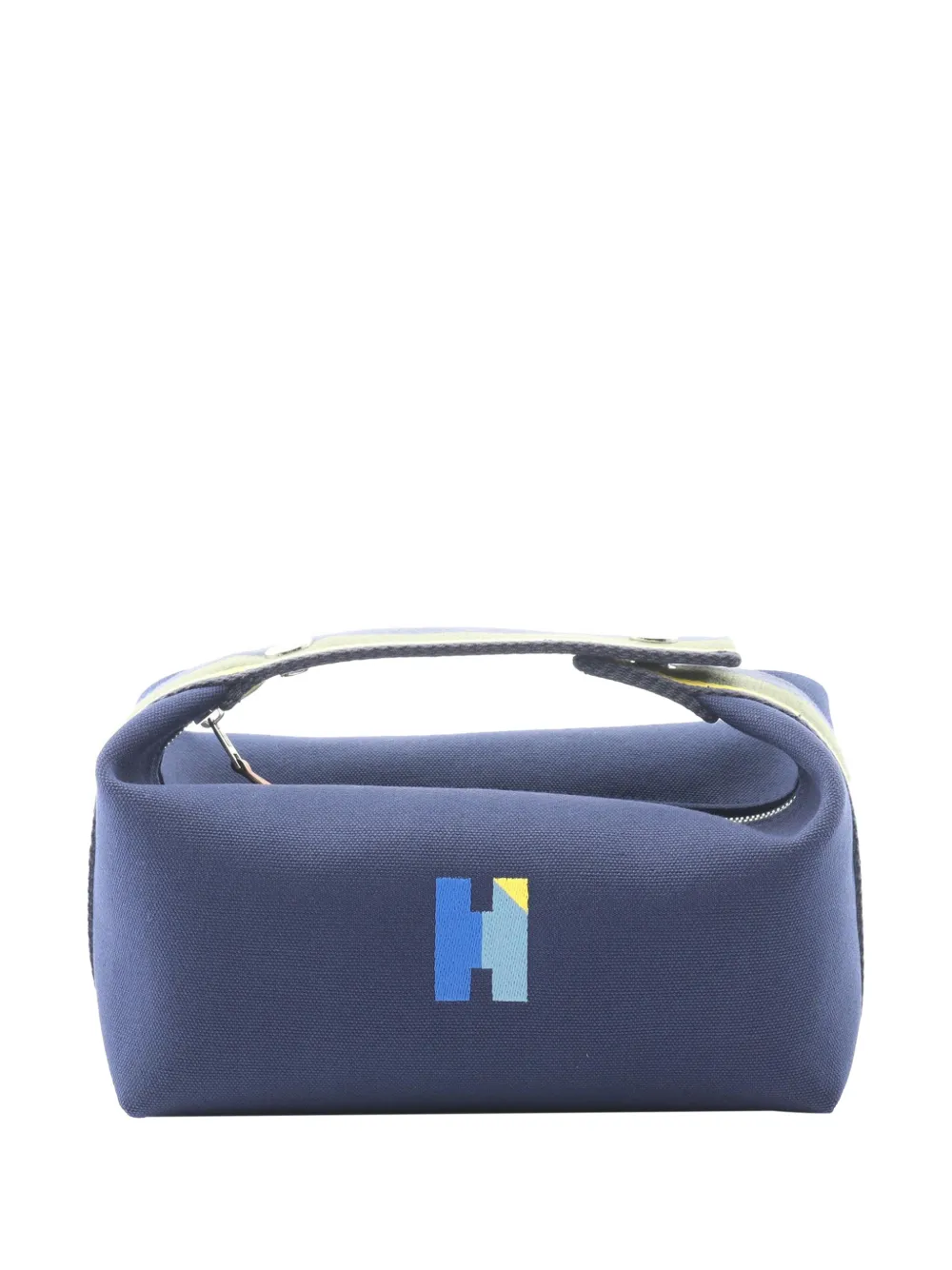 Hermès Pre-Owned 2010-2026 Small Toile Bride A Brac Case vanity bag - Blu