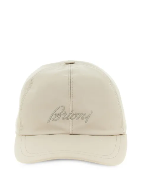 Brioni logo-embroidered cap