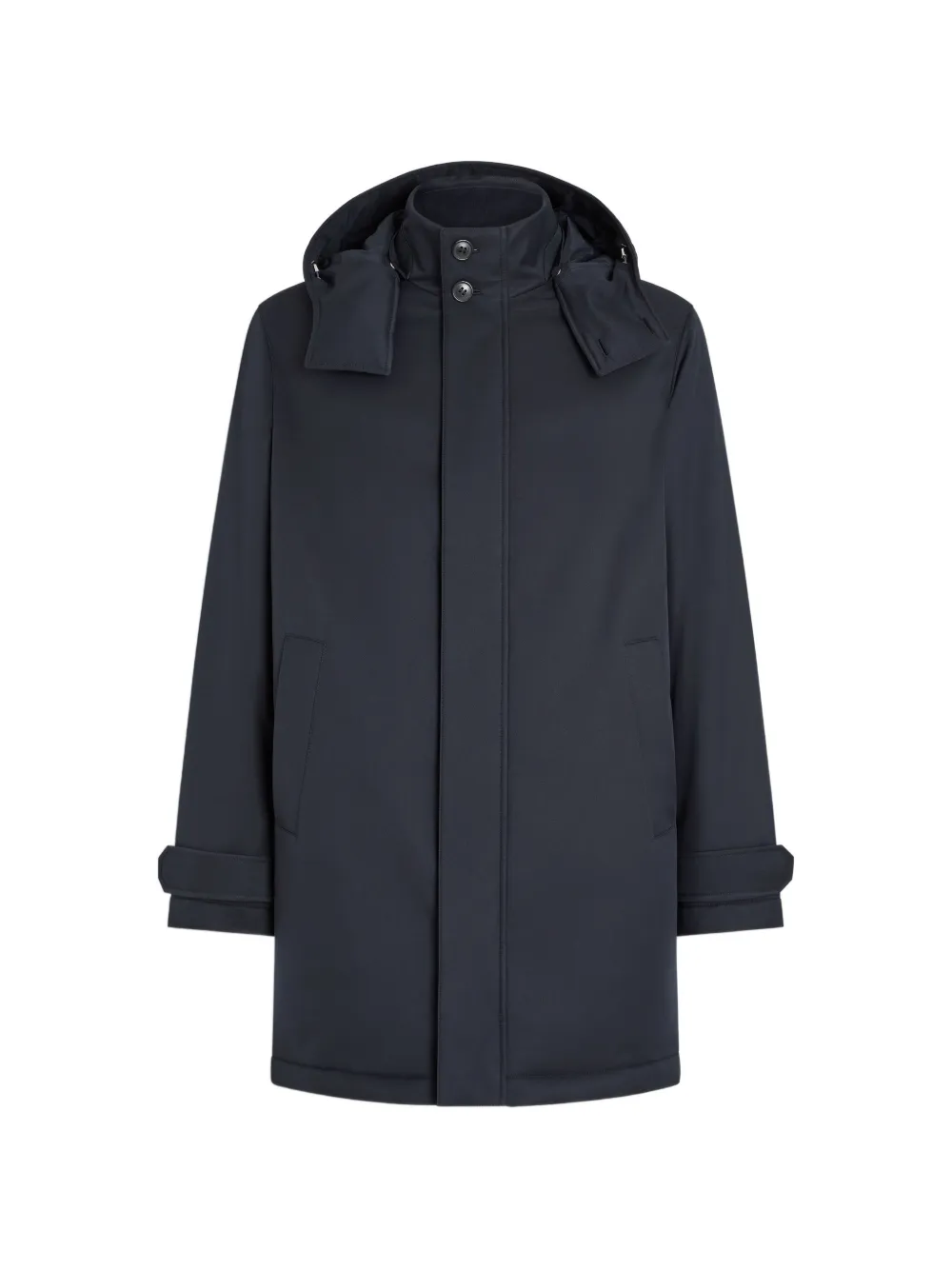 Zegna Motorin hooded parka coat - Blu