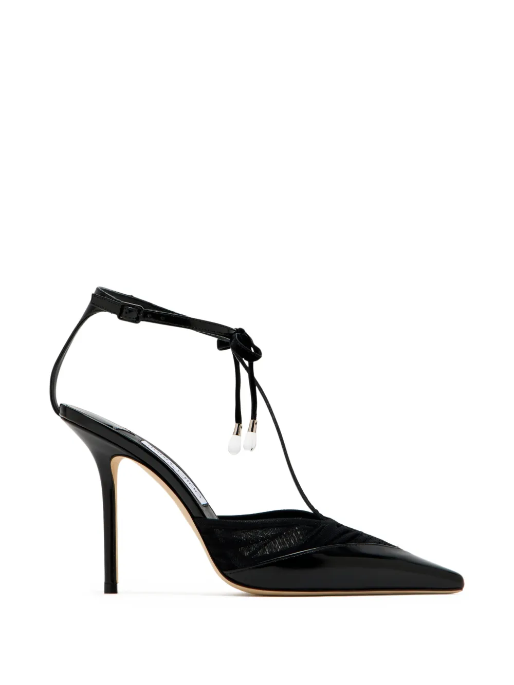 Jimmy Choo Afia 100 pumps met mesh bandje Zwart
