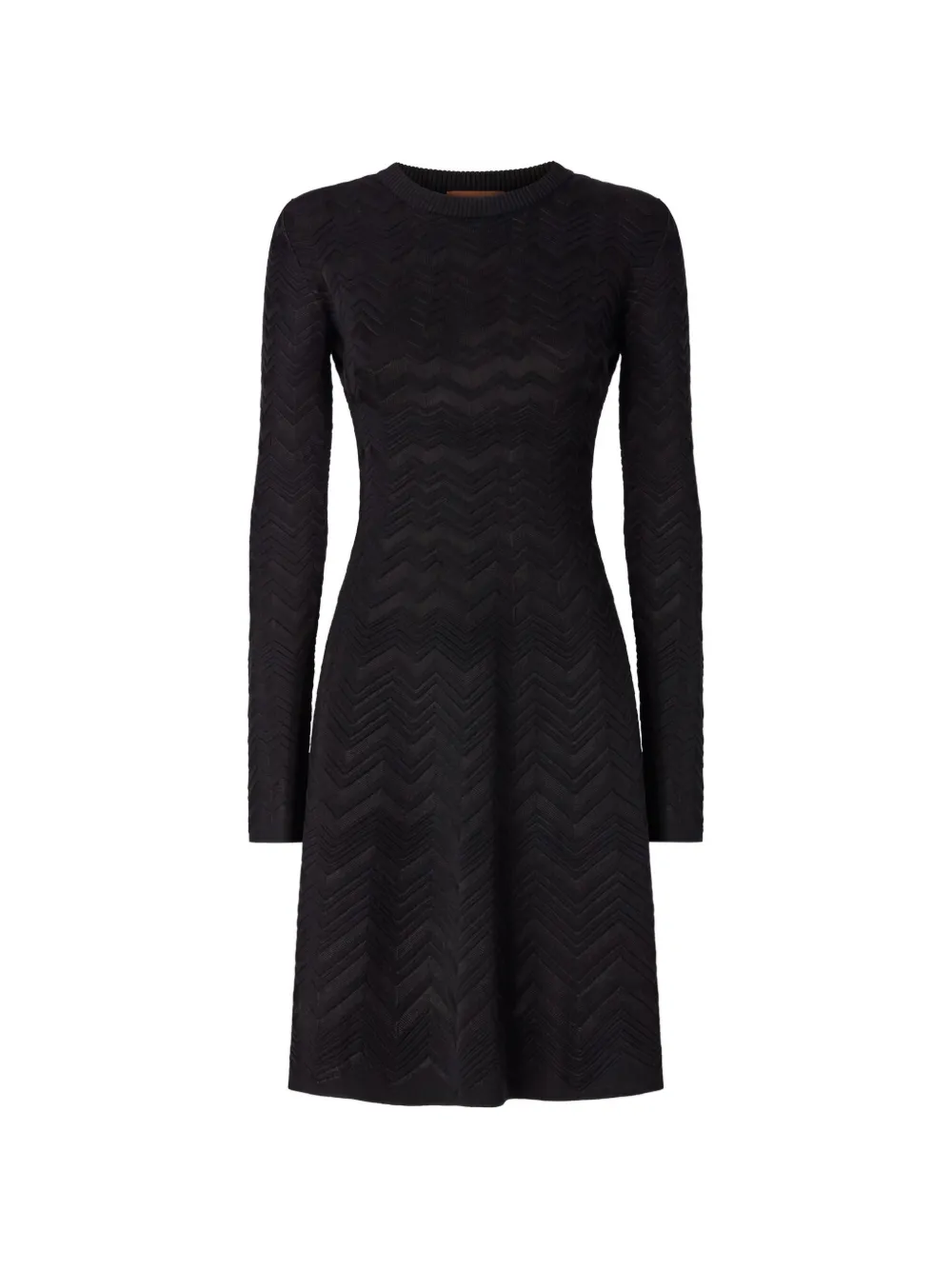 Missoni chevron long-sleeve mini dress - Nero