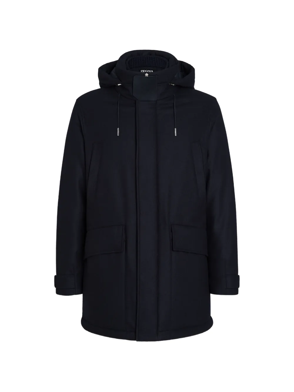 Zegna merino-wool hooded jacket - Blau