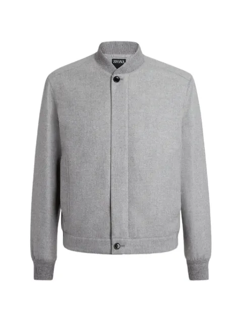 Zegna Oasi buttoned cashmere bomber jacket
