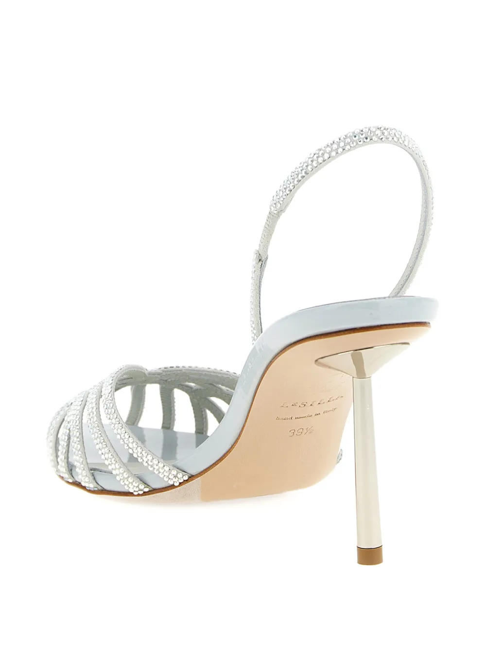 Le Silla Sandalen met puntige neus en stras Blauw