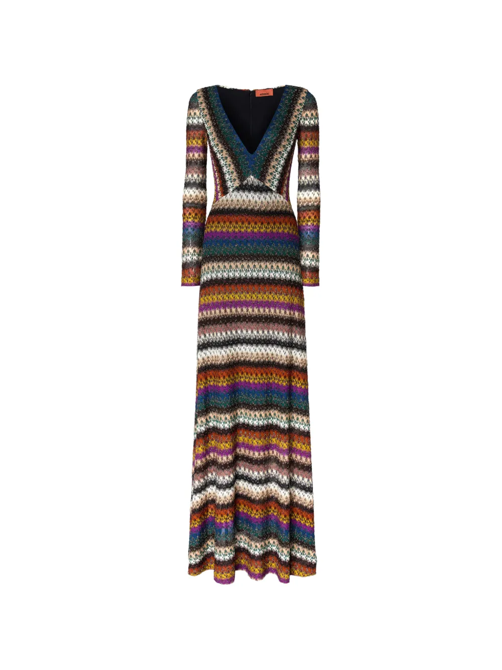 Missoni V-neck patterned maxi dress - Marrone