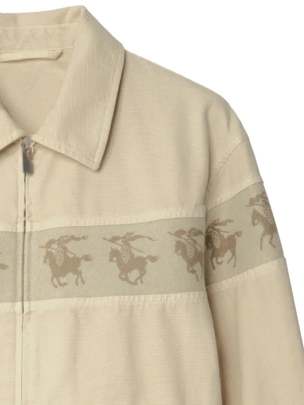 Burberry Equestrian Knight Panelled Jacket | Neutrals | FARFETCH