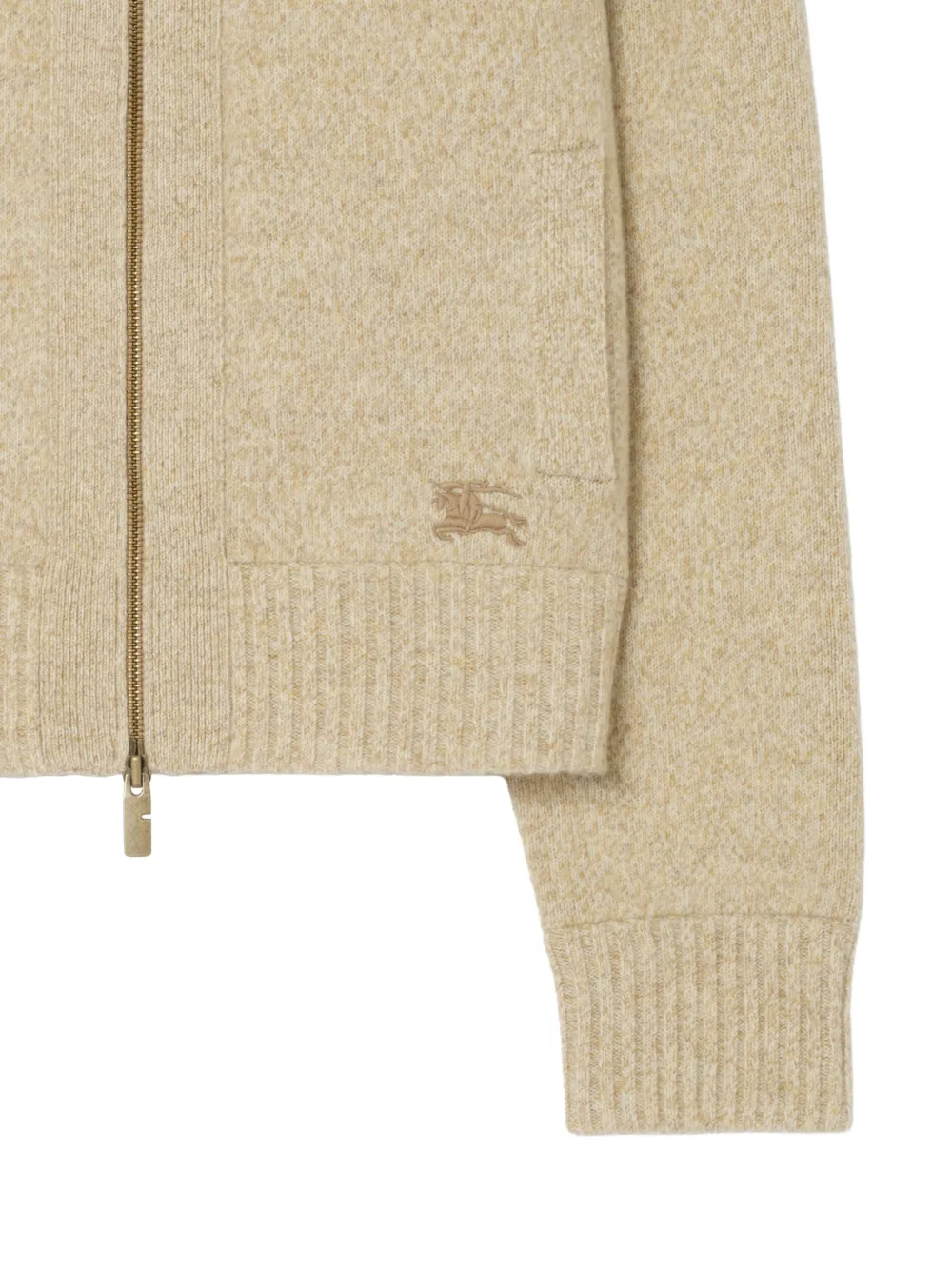 Burberry Vest met trechterhals en borduurwerk Beige