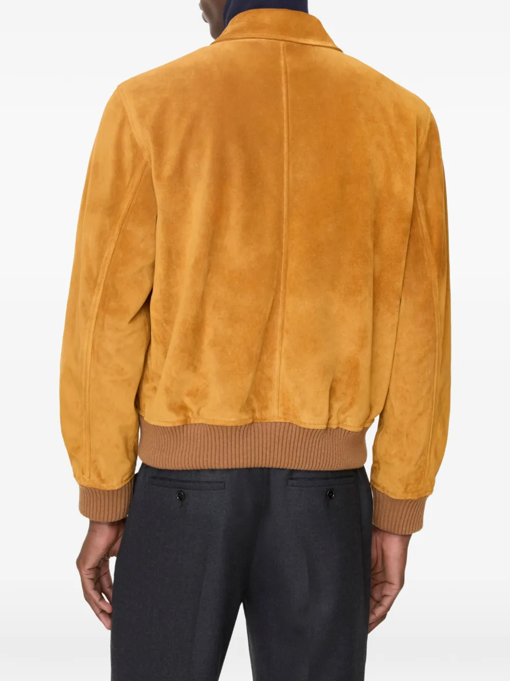  Burberry Suede Harrington Jacket - Neutrals 