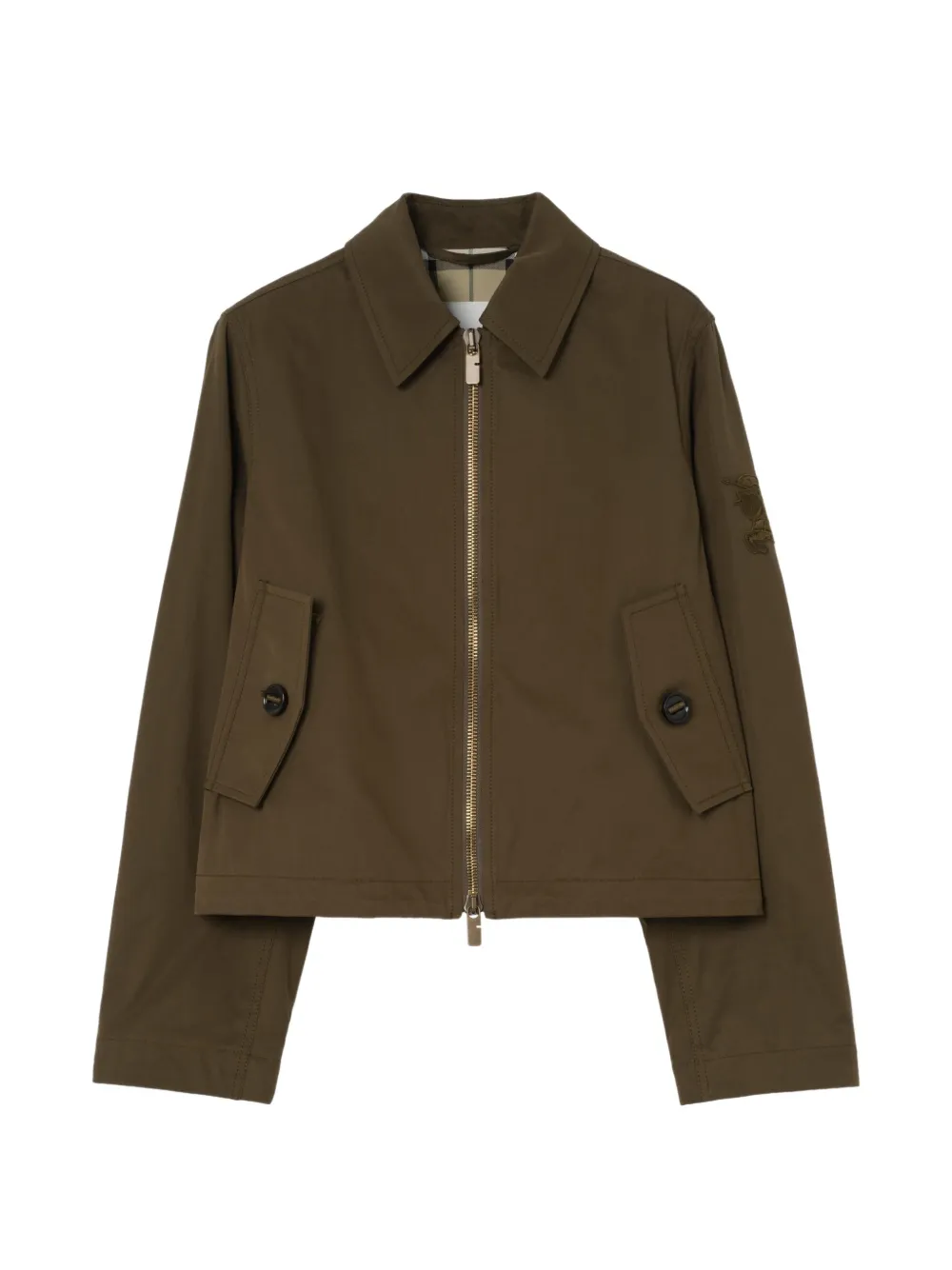 Burberry equestrian design jacket - Green
