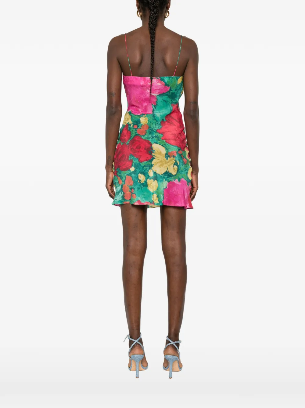 Balmain Jurk met bloemenprint Groen