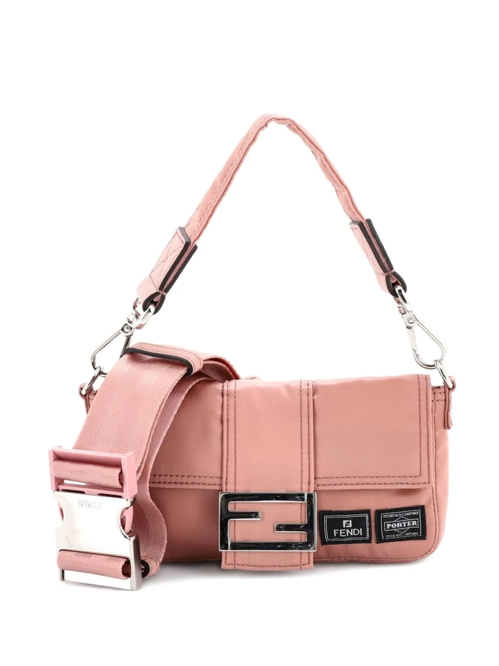 Fendi Pre-Owned Porter Baguette Bag Nylon Mini belt bag - Rosa