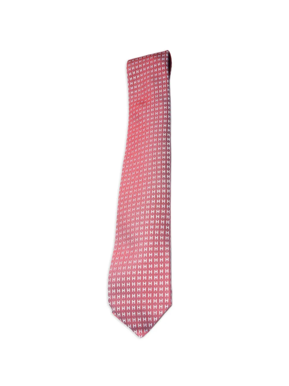 Hermès Pre-Owned 2015-2025 logo-pattern tie - Rosso