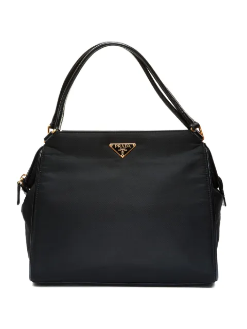 Prada Pre-Owned 1990s logo-plaque tote bag