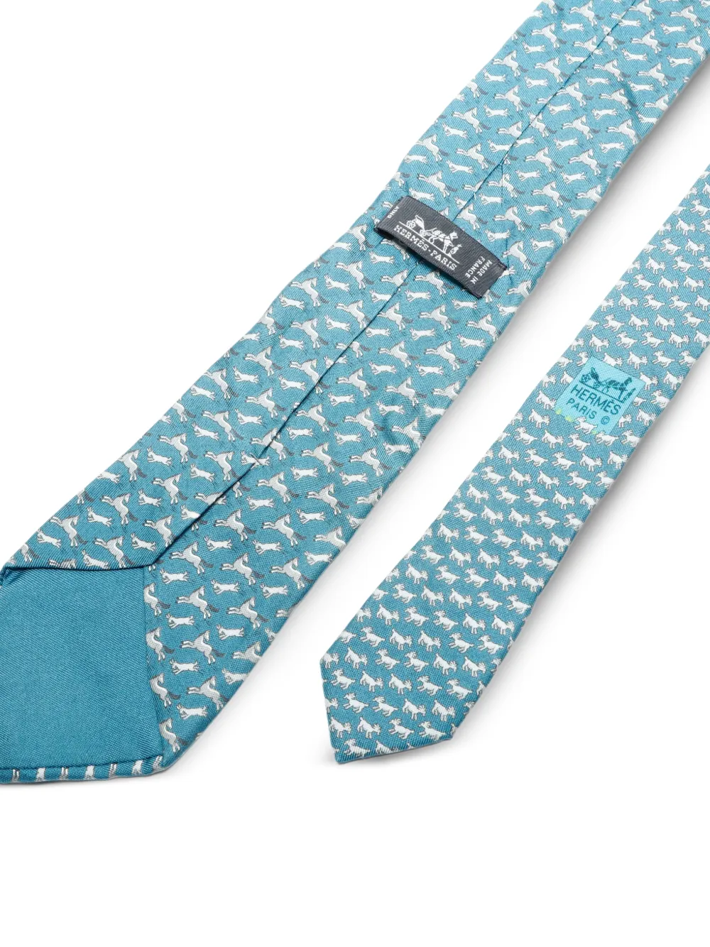  Hermès Pre-owned 2000 Printed Tie - Blue 