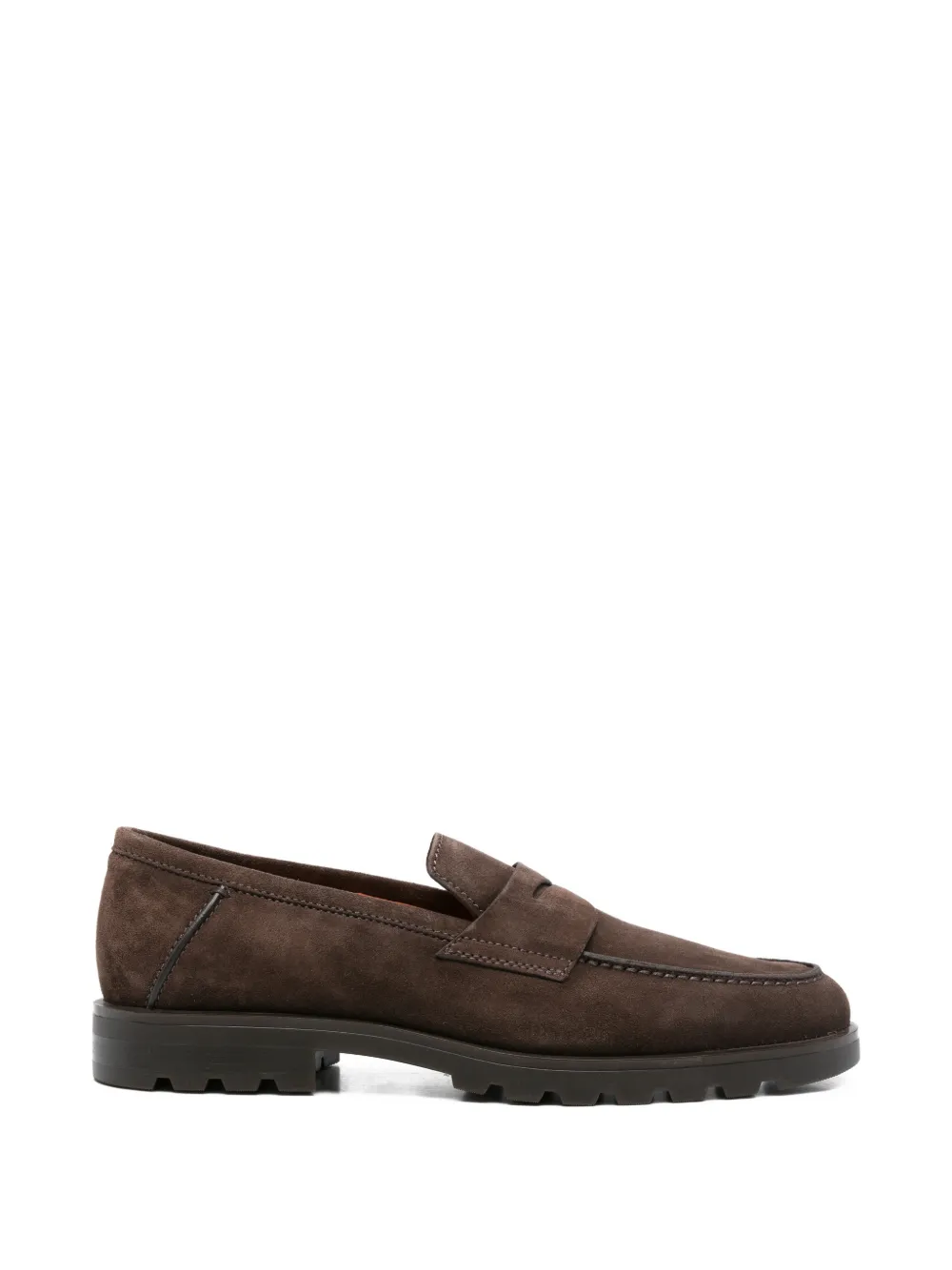 Santoni suede loafers - Marrone