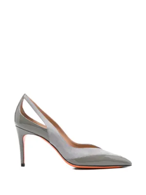 Manolo Blahnik ポインテッドトゥ パンプス | シルバートーン