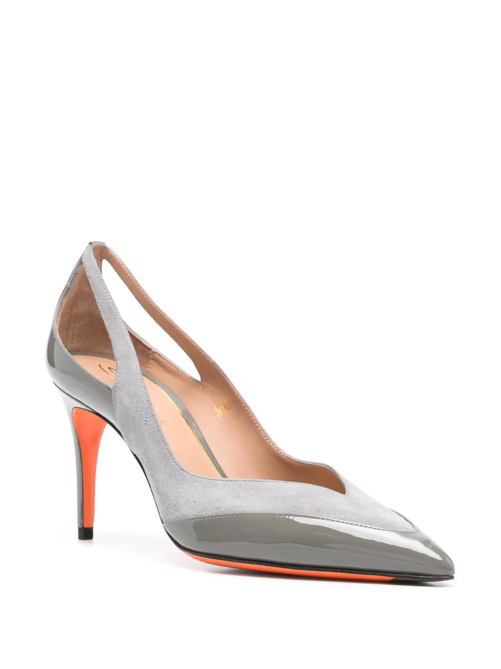 Santoni Pumps met uitgesneden details Grijs