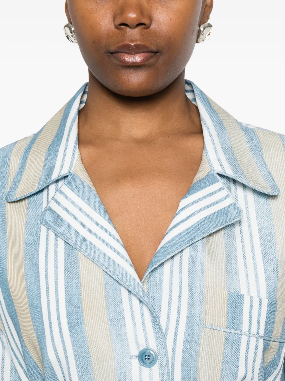 Striped Belted Jacket