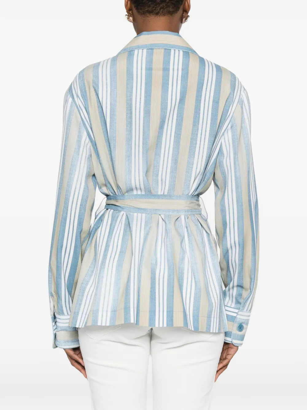 Striped Belted Jacket