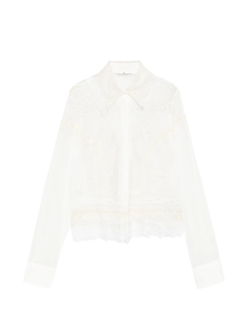 Ermanno Scervino lace embroidered shirt - White
