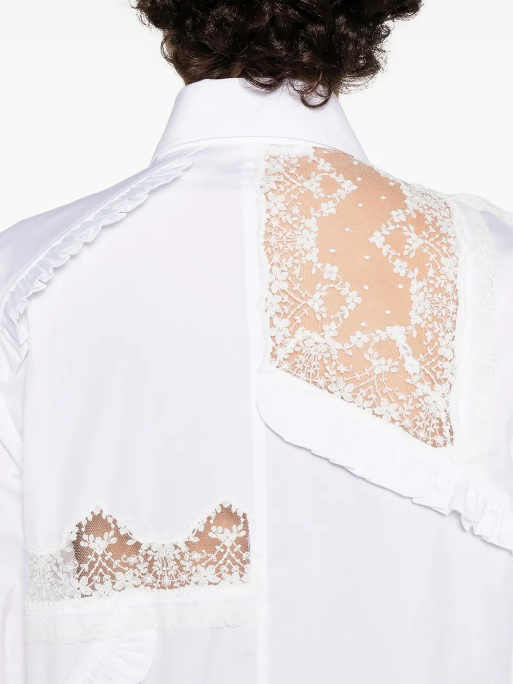 Ermanno Scervino Blouse met ruches Wit