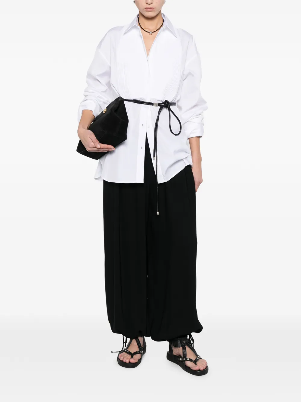 Ermanno Scervino Geplooide Overhemd Wit