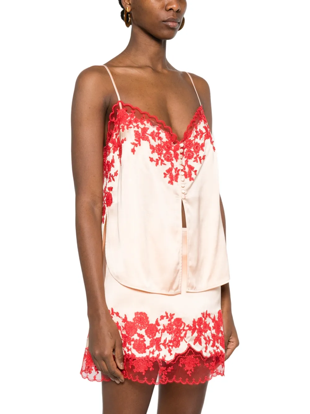  Ermanno Scervino Floral-lace Top - Neutrals 