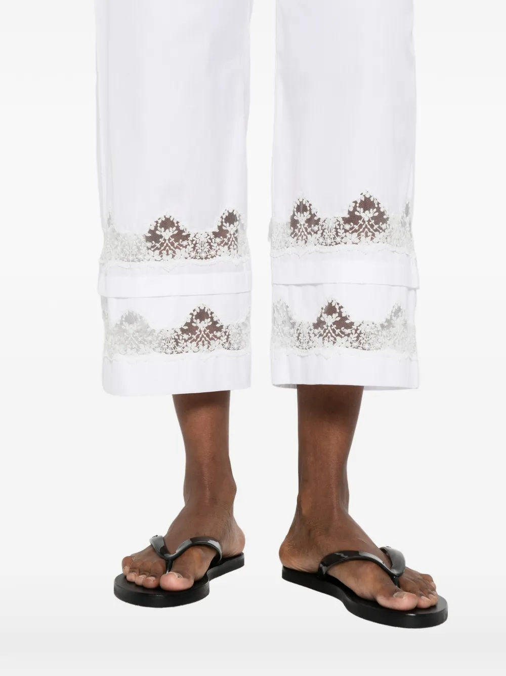 Ermanno Scervino Broek met kant Wit