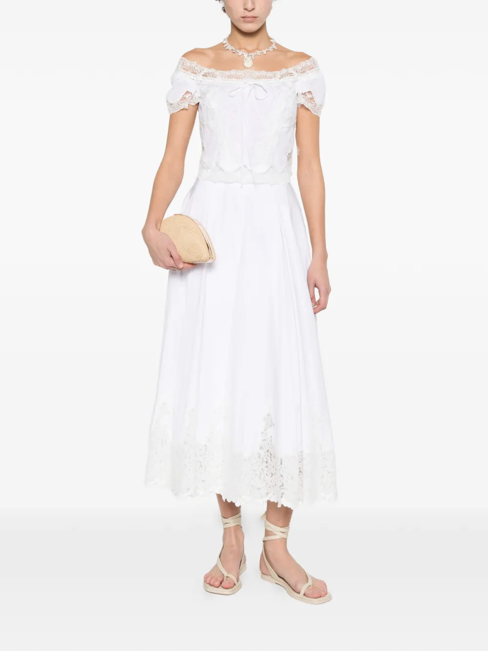 Ermanno Scervino Top met kant Wit