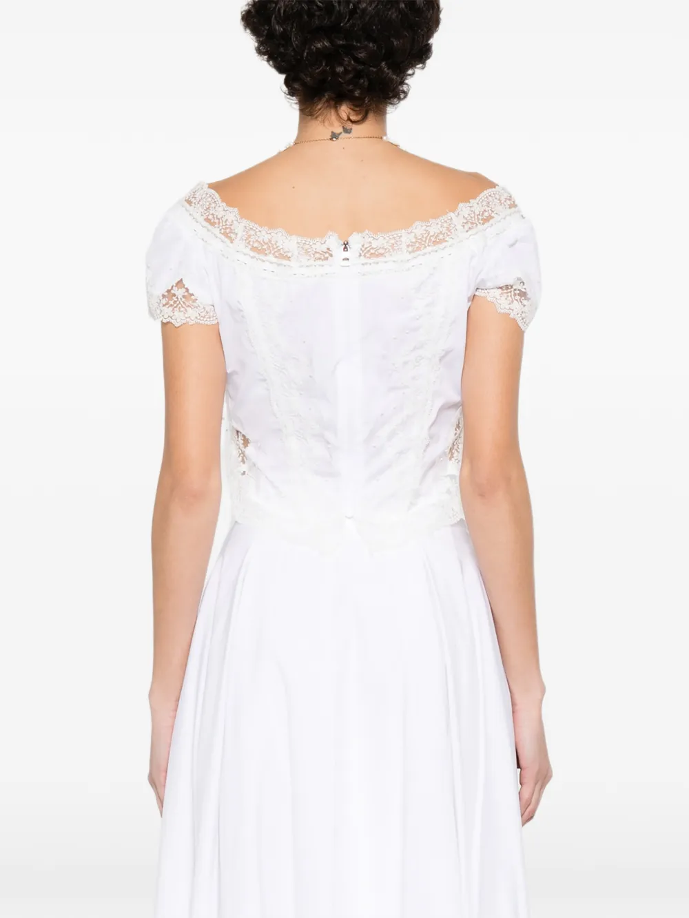 Ermanno Scervino Top met kant Wit