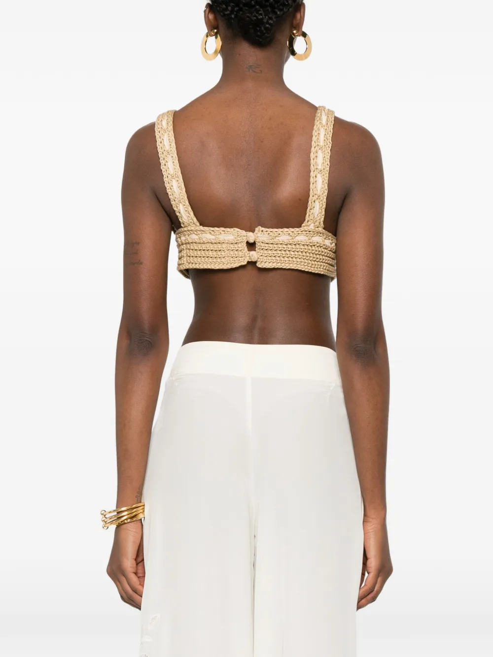 Ermanno Scervino Gehaakte top Beige
