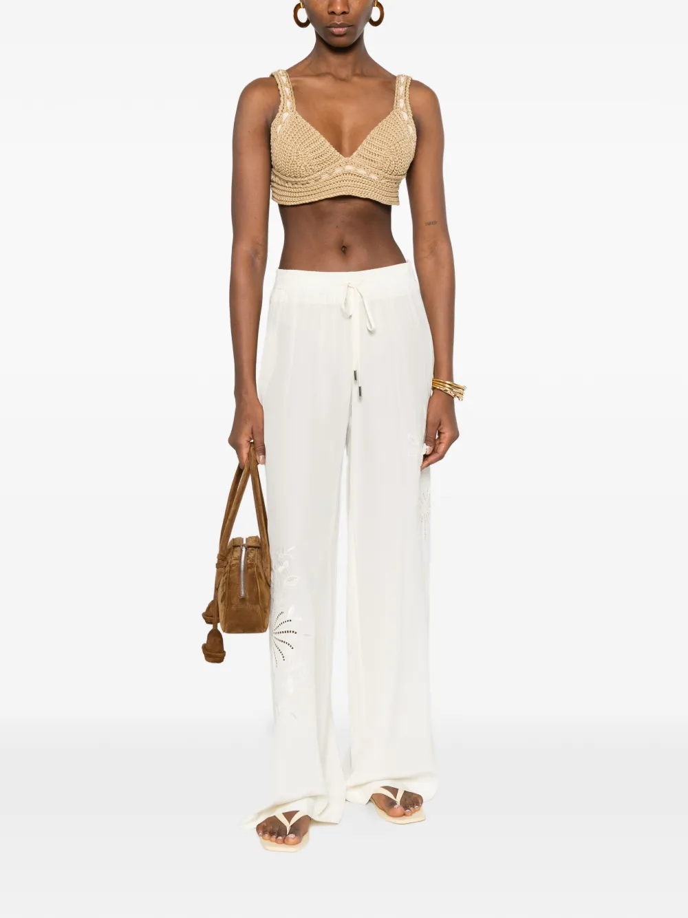  Ermanno Scervino Crochet Top - Neutrals 