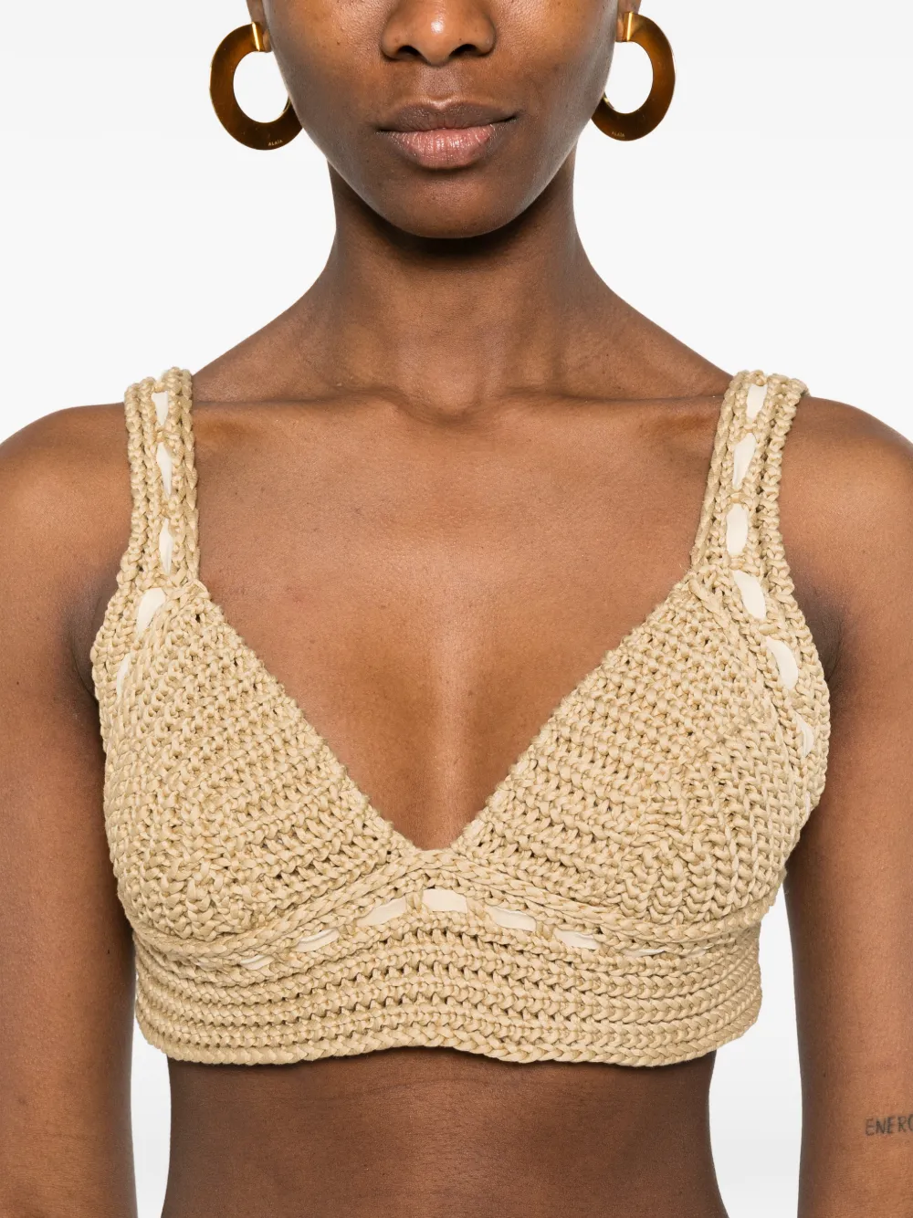 Ermanno Scervino Gehaakte top Beige