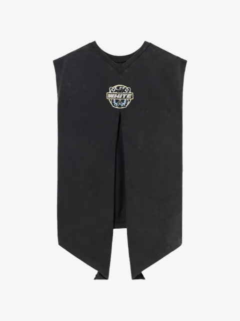 Off-White butterfly patch open back top
