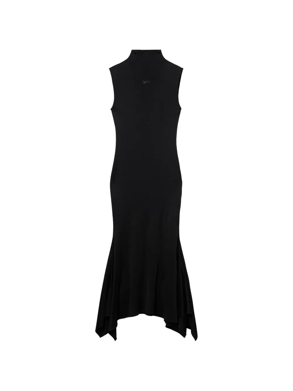 Off-White sleeveless high-neck dress - Nero
