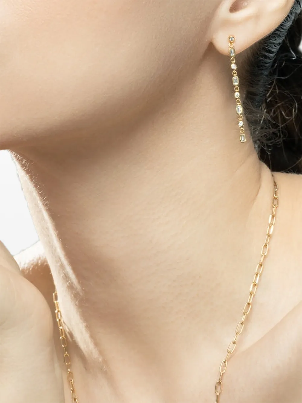 SHAY Infinity diamond drop earrings - Oro