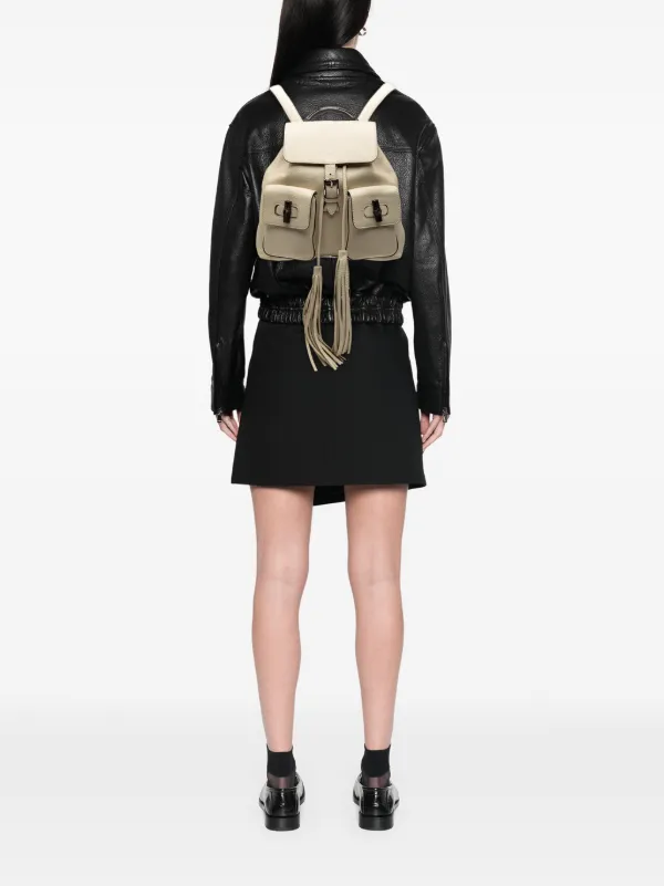 Gucci Pre-Owned 2000-2015 Leather Bamboo Tassel Backpack  display picture 2