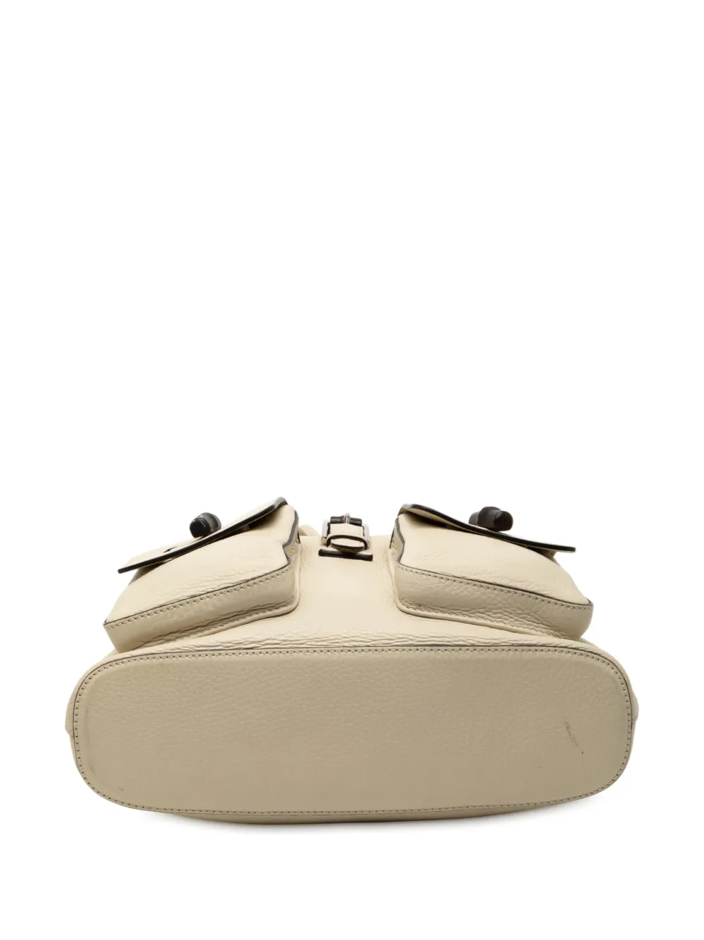 ‼️レア商品‼️GUCCI バンブー レザー リュック ホワイト Gucci Pre-Owned 2000-2015 レザー バンブー タッセル バックパック