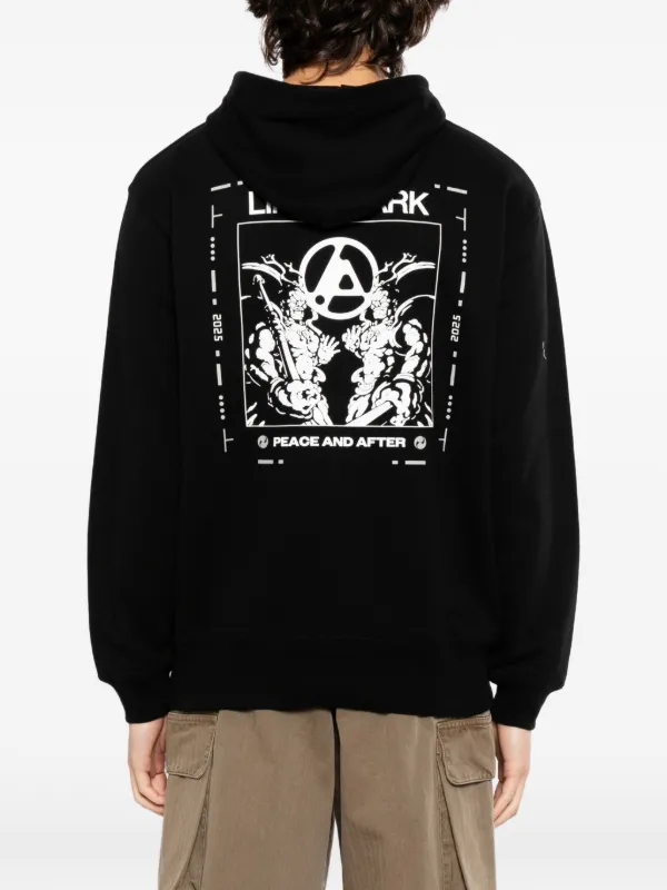 PEACE AND AFTER x Linkin Park logo-print Hoodie | Black | FARFETCH