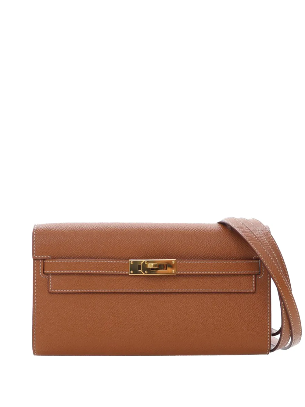 Hermès Pre-Owned 2022 Epsom Kelly To Go Wallet crossbody bag - Marrone