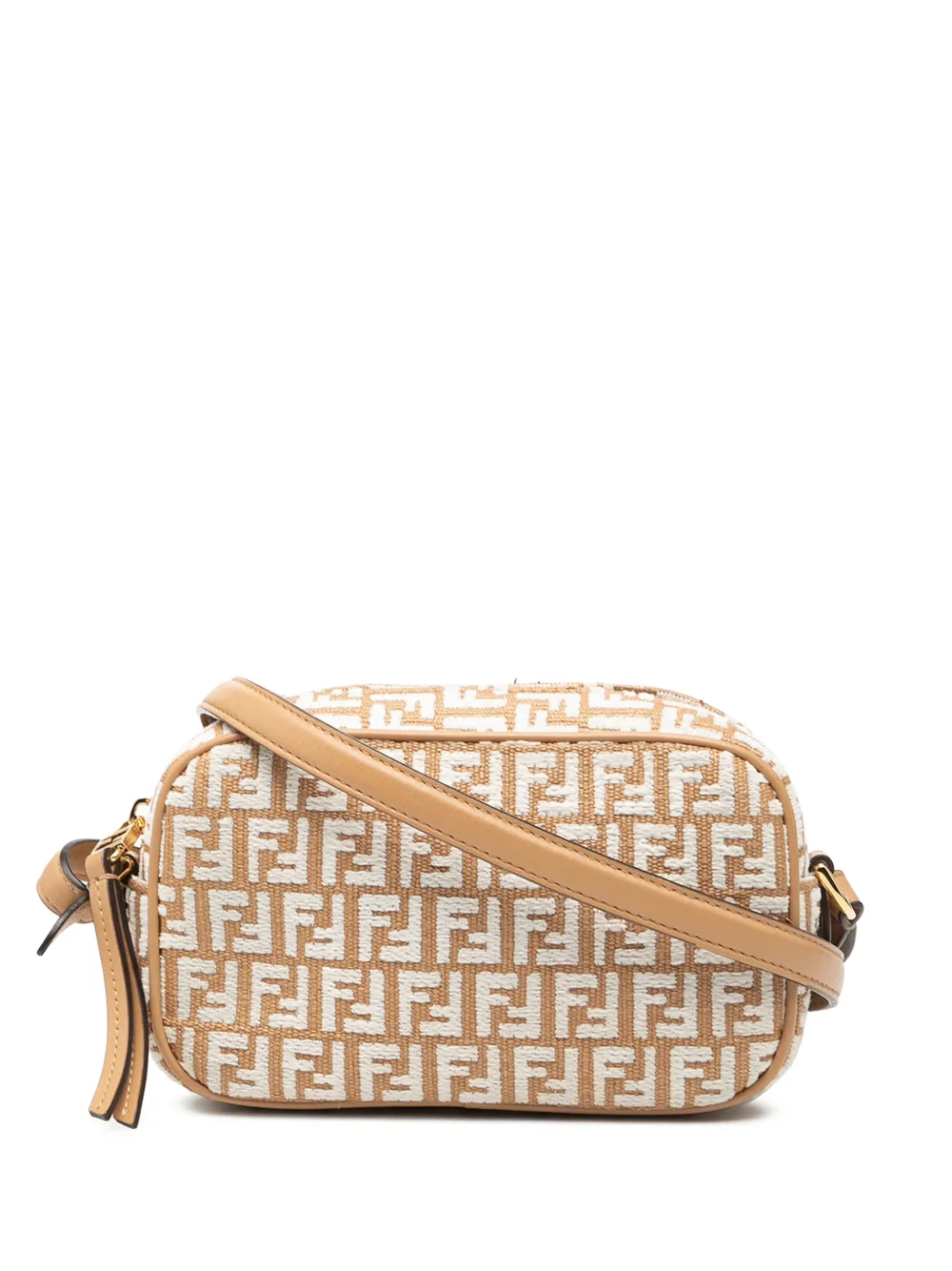 Fendi Pre-Owned 2000-2025 Mini Raffia FF 1974 Camera Bag crossbody bag - Marrone