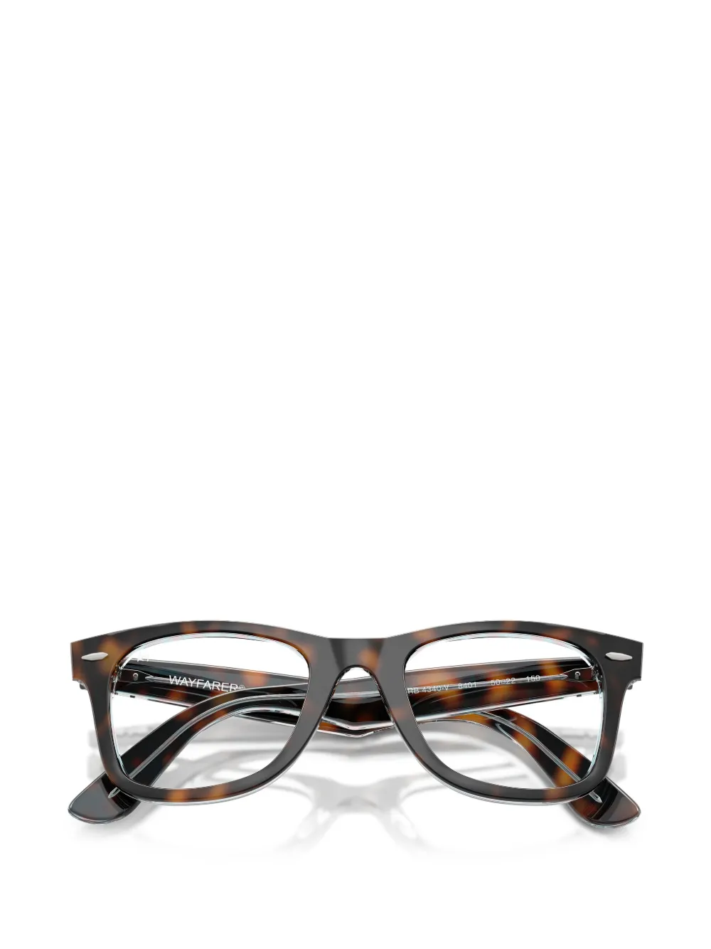 Ray-Ban Wayfarer bril met vierkant montuur Bruin